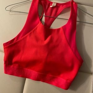 Bright Orange Red Under Armour Sports Bra